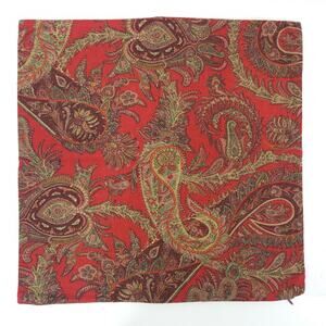 Pottery Barn Red Paisley Pillow Cover 20" Cotton Linen Floral Boho Valentines 2